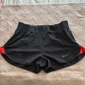 Nike Women's Black and Red Athletic Shorts
